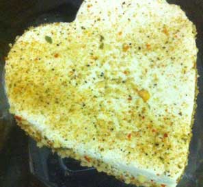 heart-shaped cheese